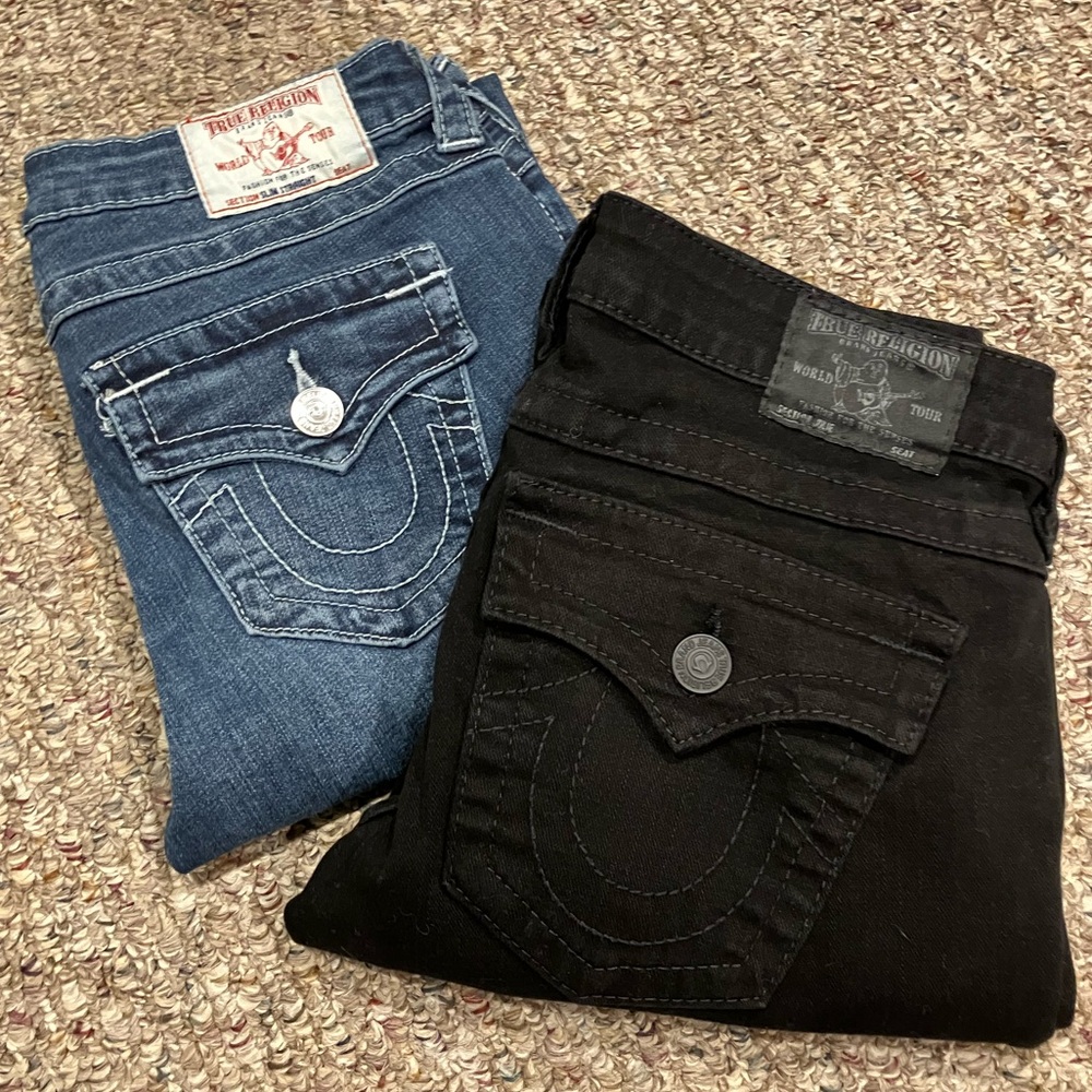 True Religion Women's Jeans - Blue & Black